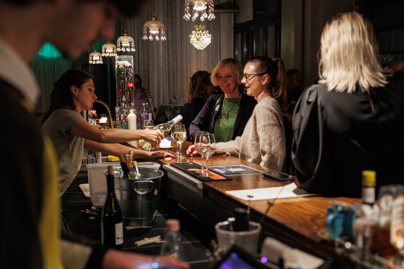Conversations at the bar